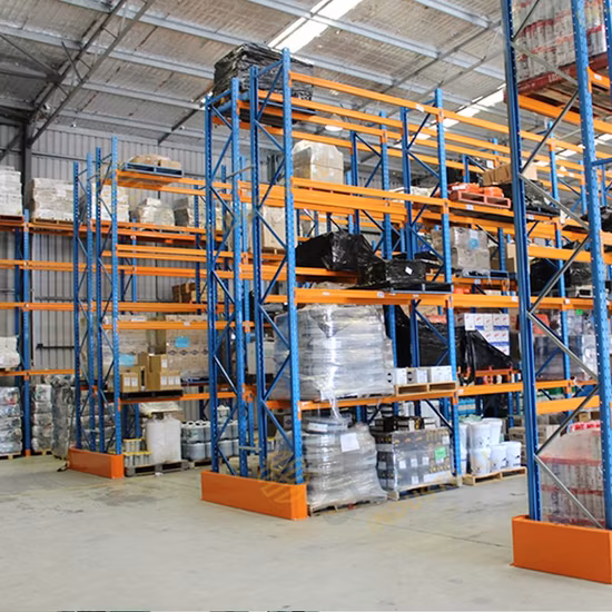 금속 강철 Q235 Vna 더블 딥 스택 팔레트 랙 스토리지 랙 중국 공장 제조 가격 스토리지 지게차 취급