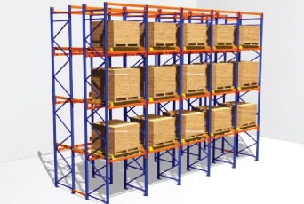 Push Back Pallet Rack for Warehouse Storage