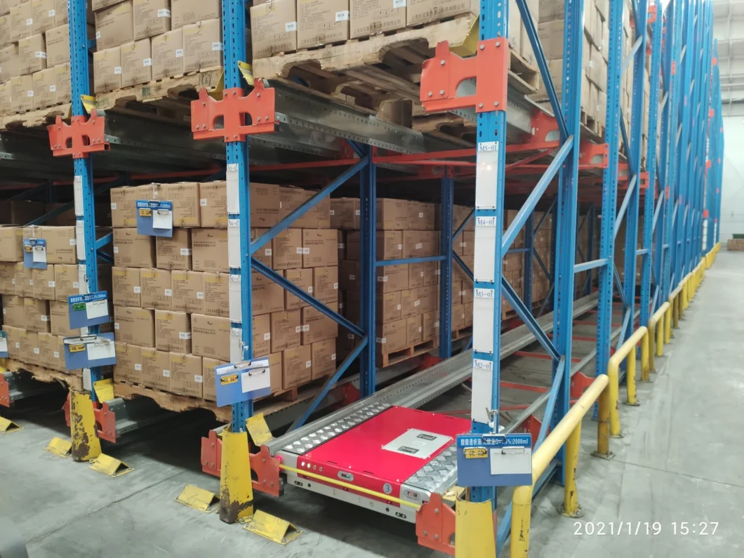 Tire Warehouse Automatic Double Deep Radio Shuttle Pallet Racking Multi Level Shuttle Racking