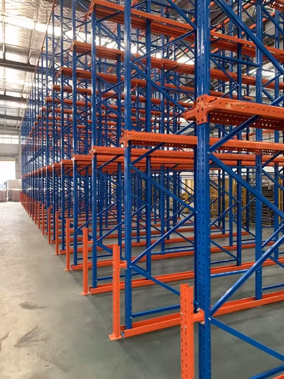 랙에 드라이브가 있는 인기 판매 강철 스토리지 랙