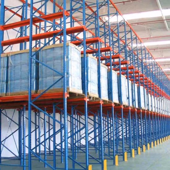 스토리지 랙 드라이브인 선반/드라이브스루 선반 G+3 레벨, 적재 용량 800-1000kg